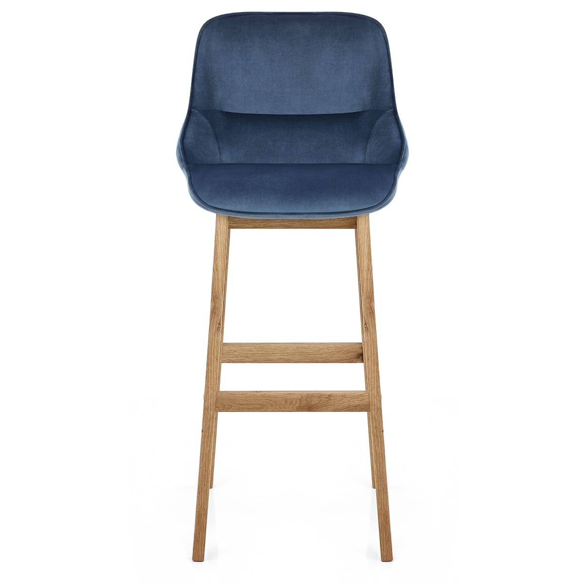 Sgabello Velluto Legno - Miami Blu