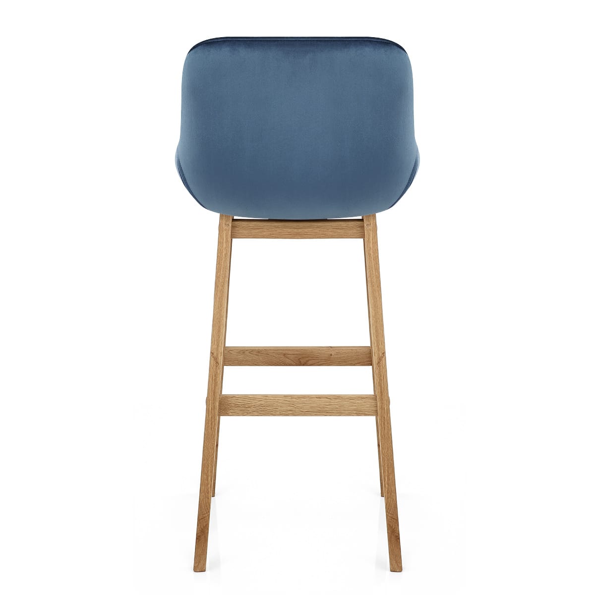 Sgabello Velluto Legno - Miami Blu