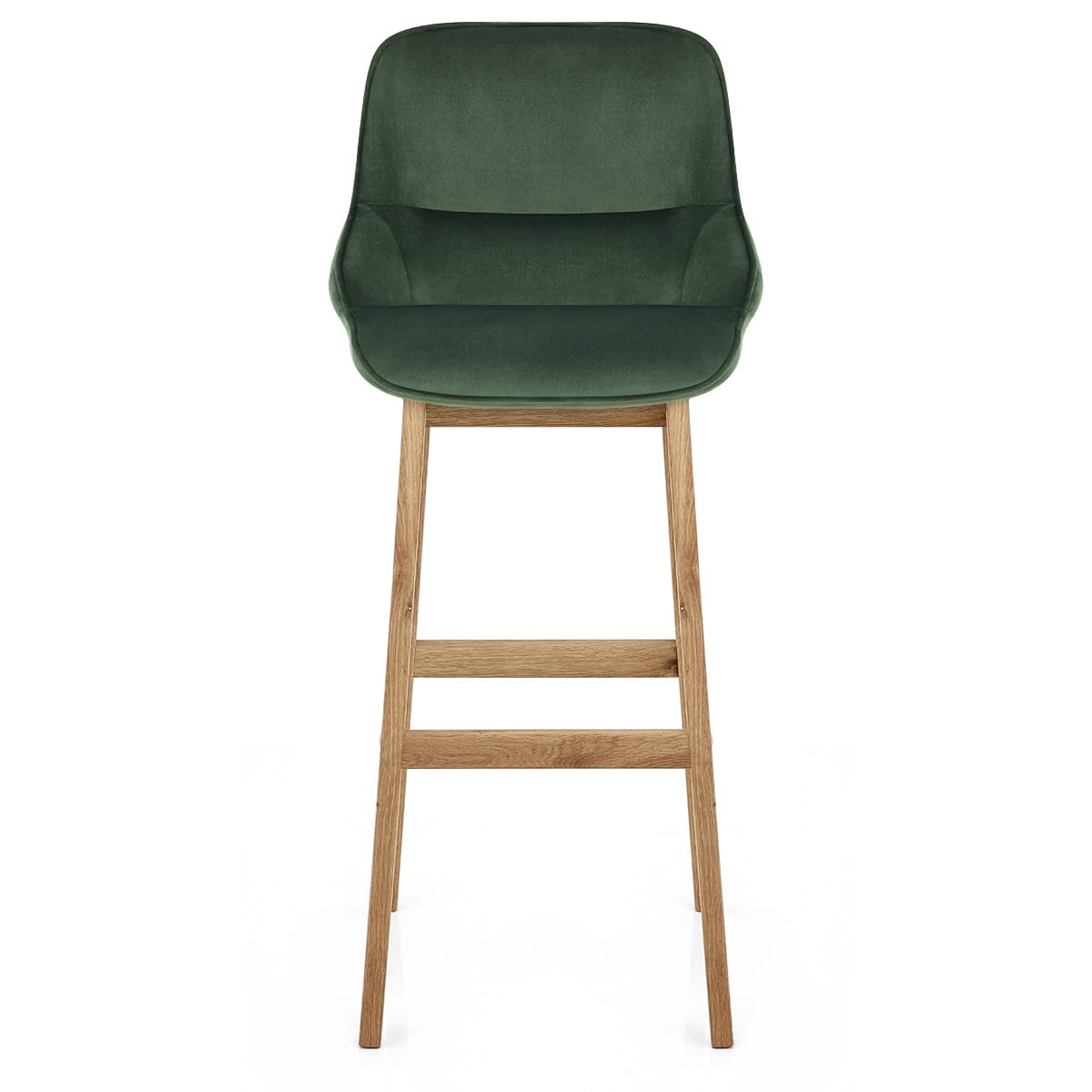 Sgabello Velluto Legno - Miami Verde