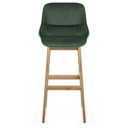 Sgabello Velluto Legno - Miami Verde