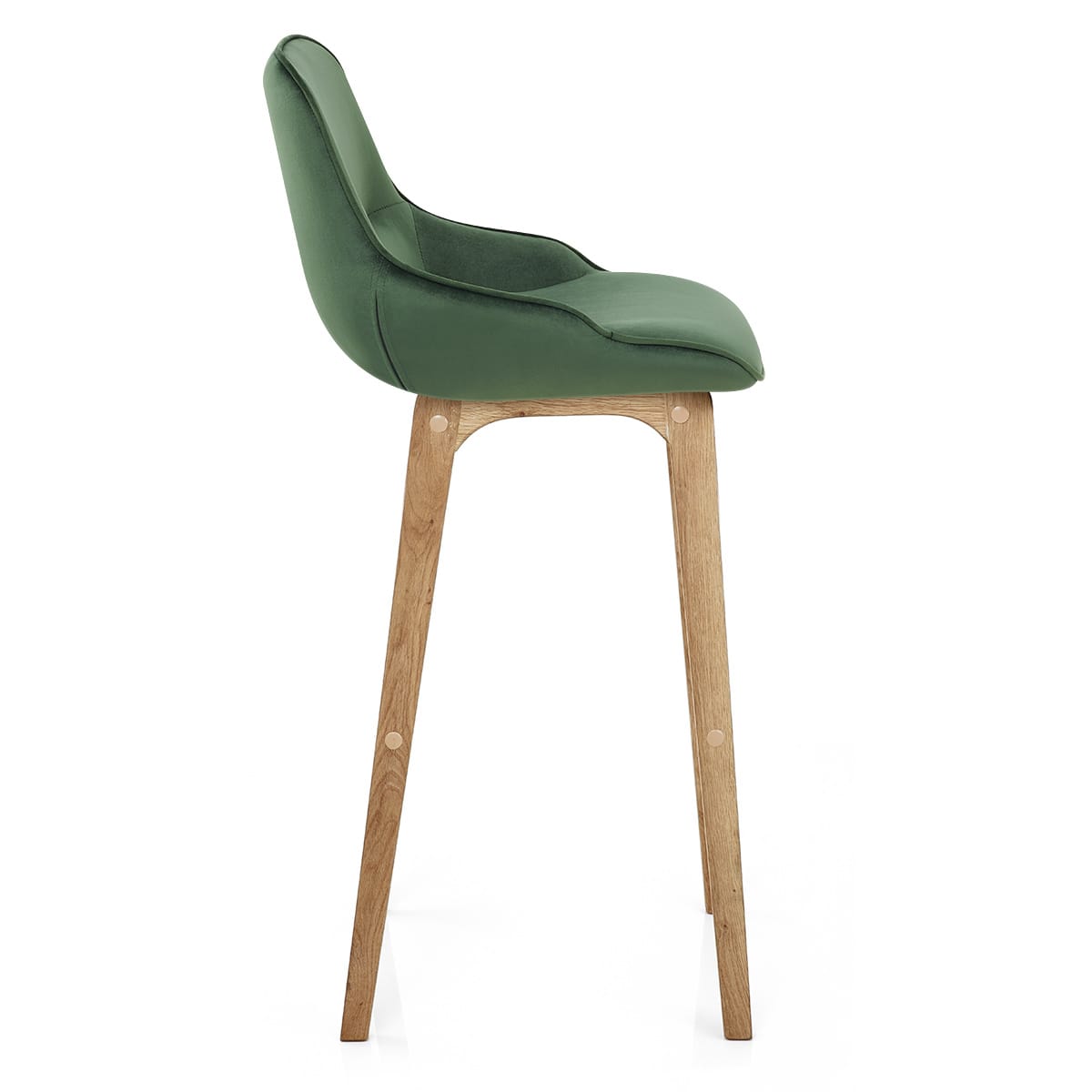 Sgabello Velluto Legno - Miami Verde