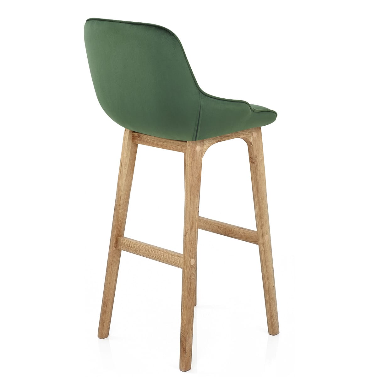 Sgabello Velluto Legno - Miami Verde