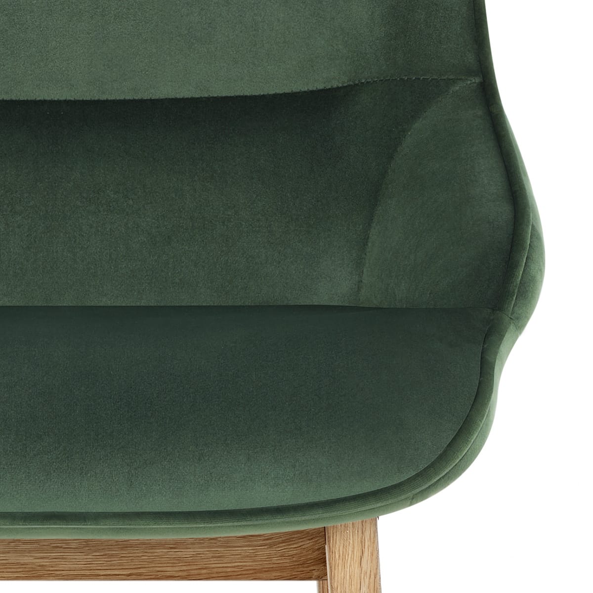 Sgabello Velluto Legno - Miami Verde
