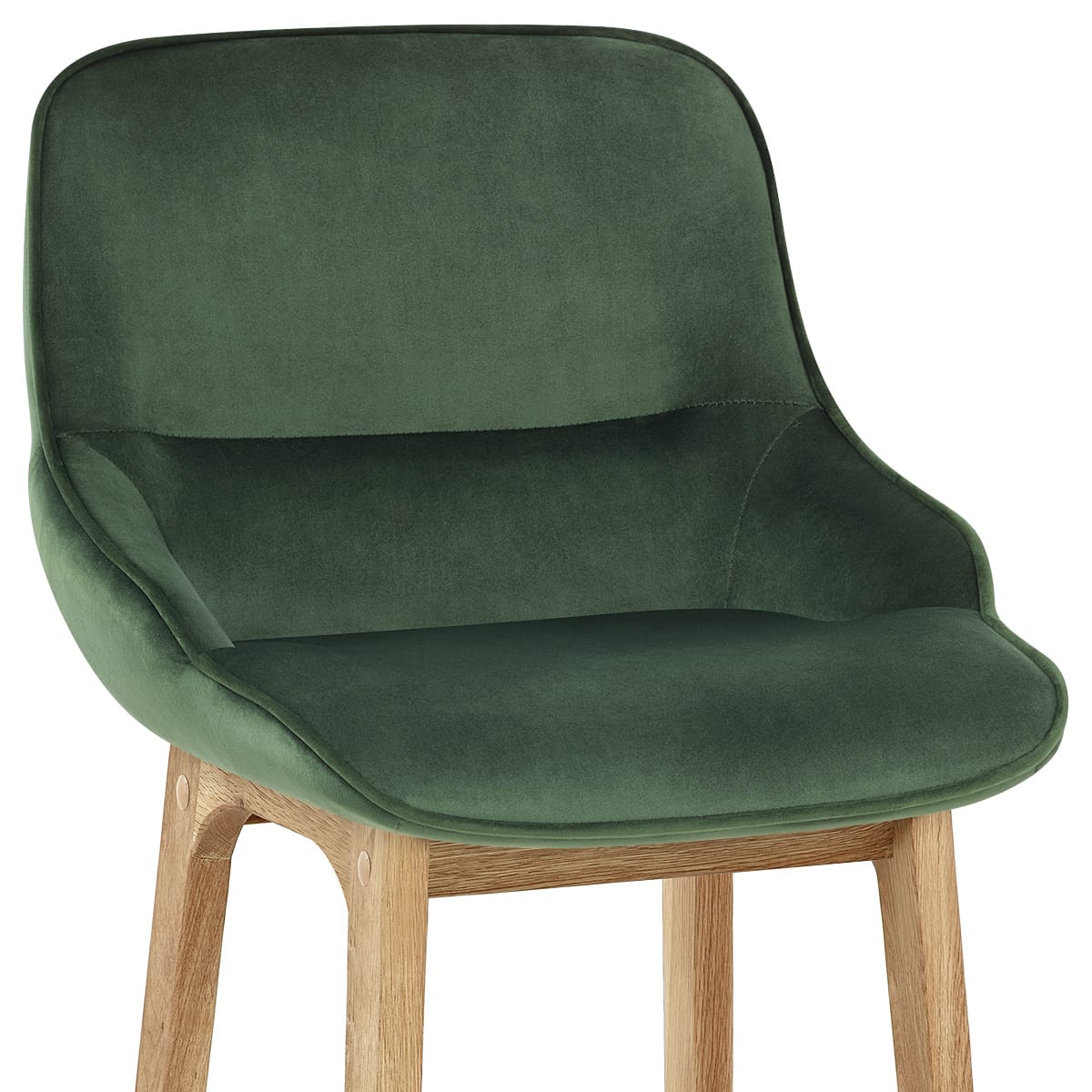 Sgabello Velluto Legno - Miami Verde