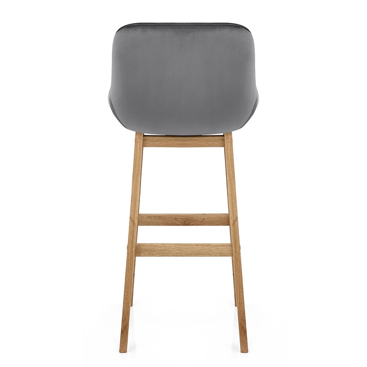 Sgabello Velluto Legno - Miami Grigio