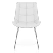 Sedia da pranzo Ecopelle Metallo - Milano Bianco