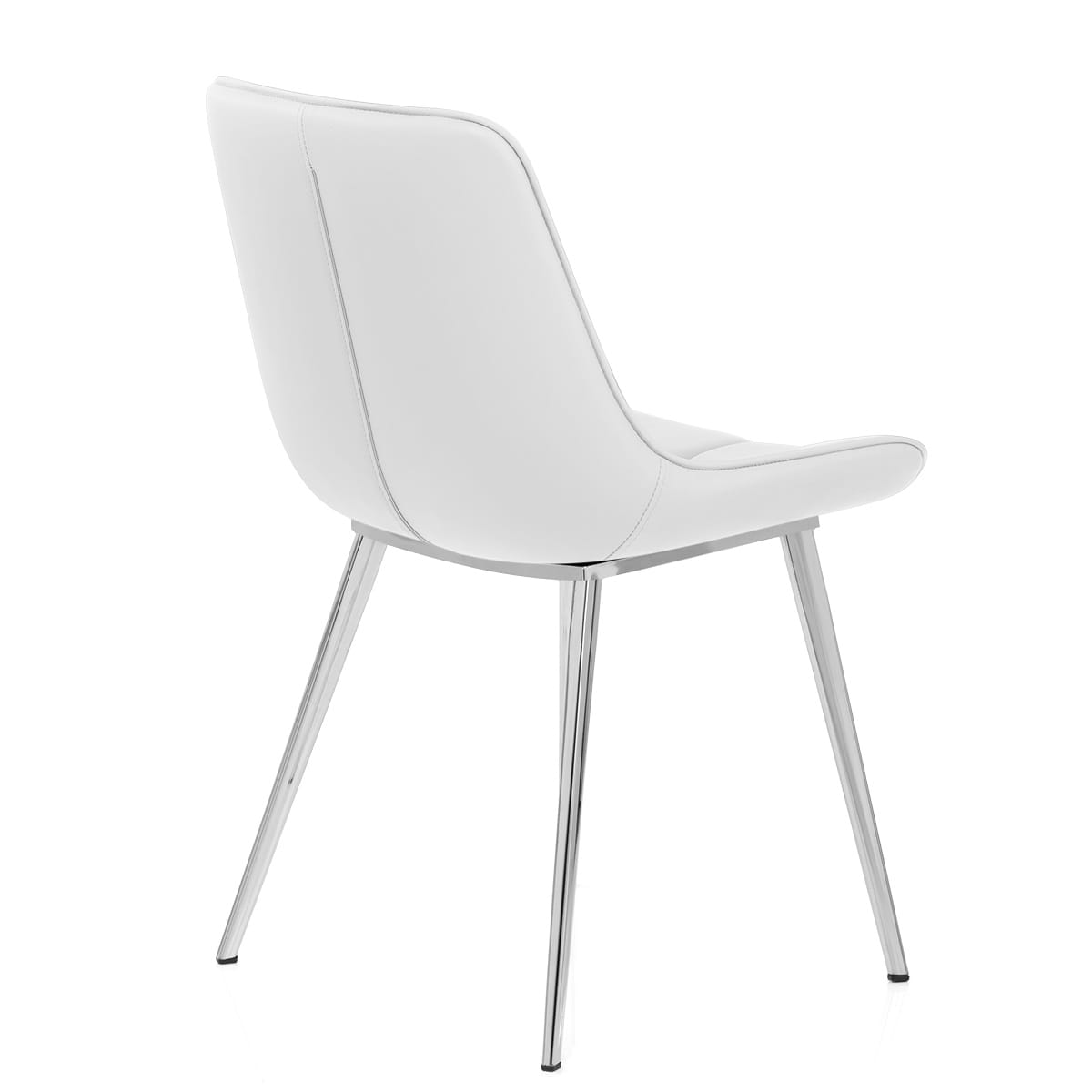 Sedia da pranzo Ecopelle Metallo - Milano Bianco