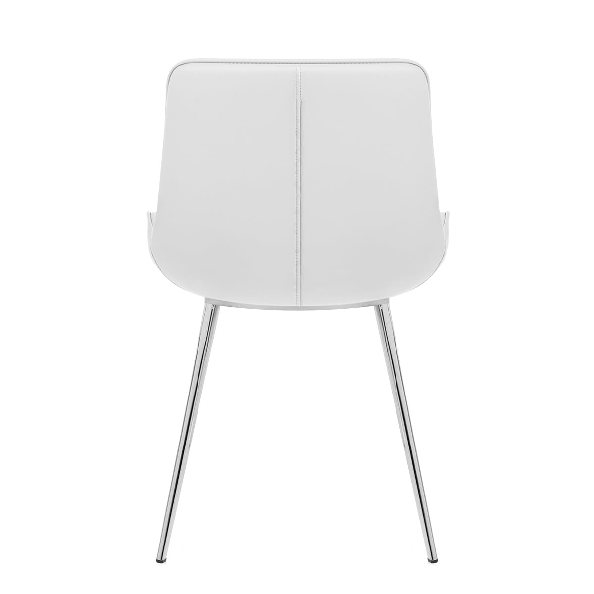 Sedia da pranzo Ecopelle Metallo - Milano Bianco