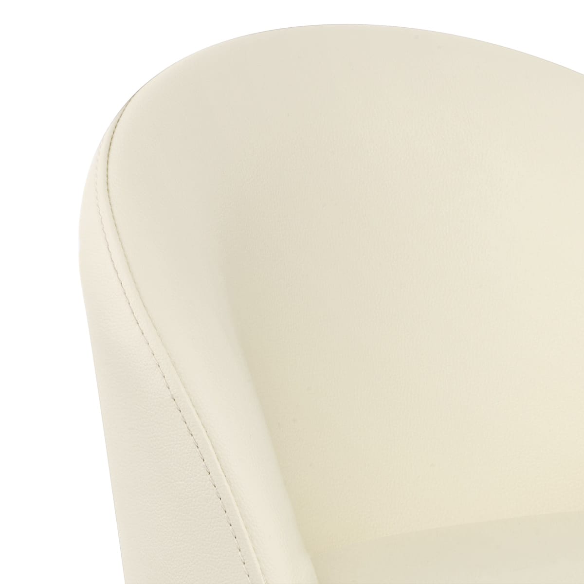 Sgabello Ecopelle Cromato - Mimi Crema