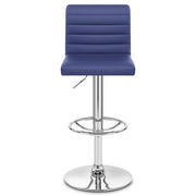 Sgabello Ecopelle Cromato - Mint Blu