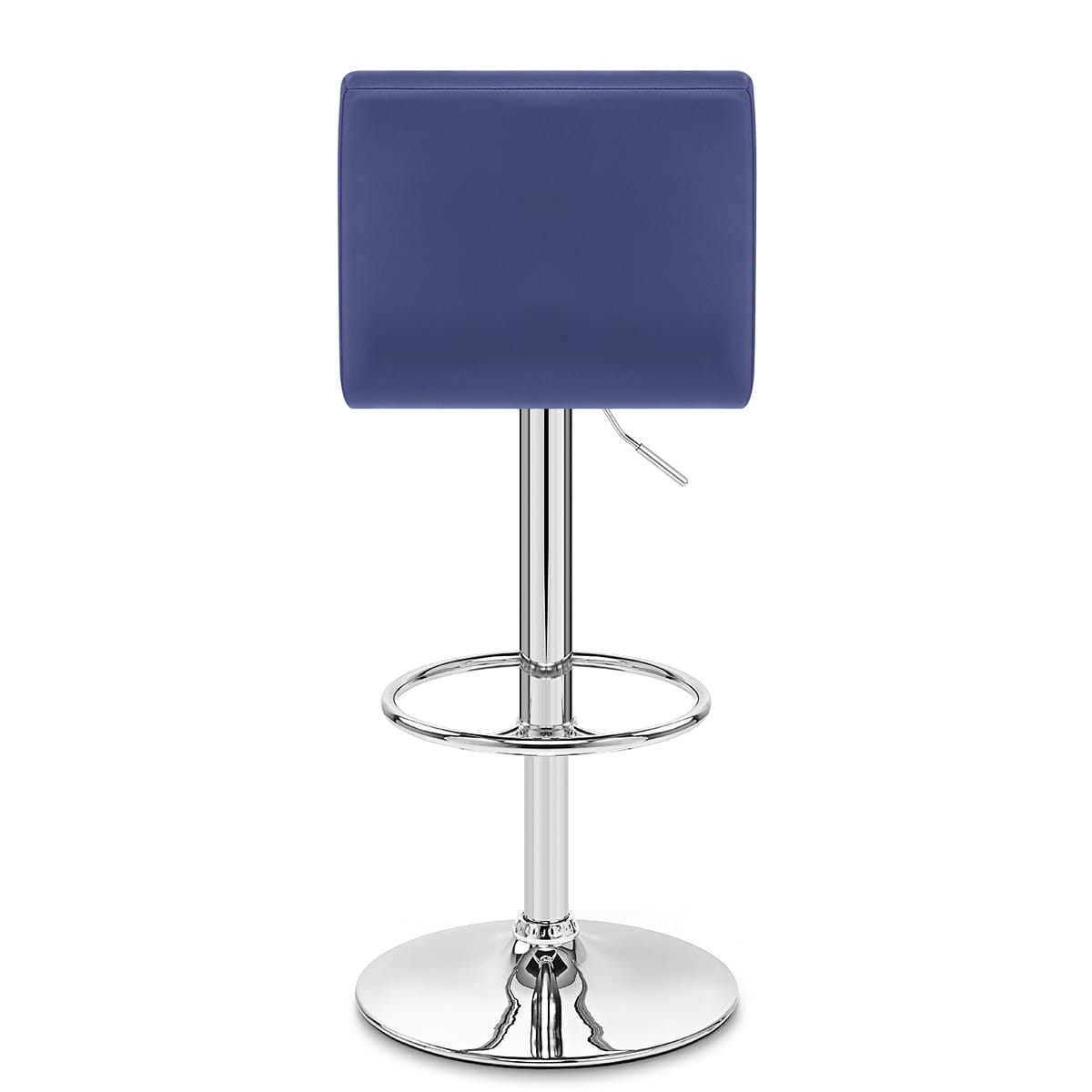 Sgabello Ecopelle Cromato - Mint Blu