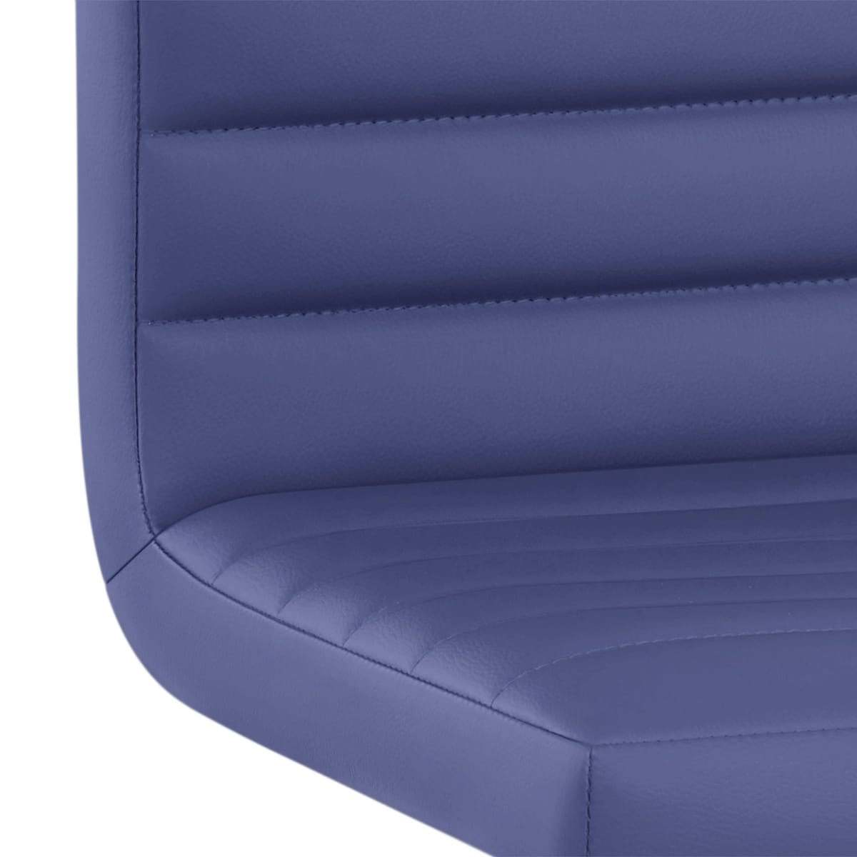 Sgabello Ecopelle Cromato - Mint Blu
