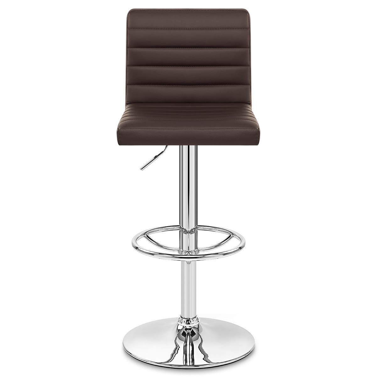 Sgabello Ecopelle Cromato - Mint Marrone