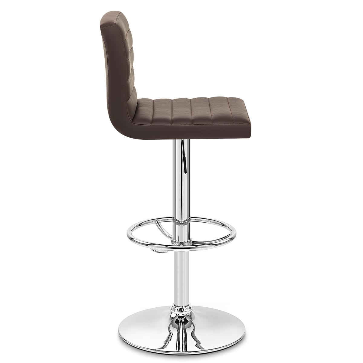 Sgabello Ecopelle Cromato - Mint Marrone
