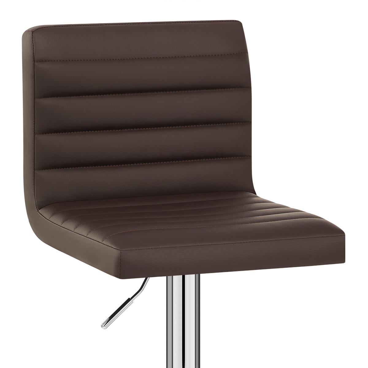 Sgabello Ecopelle Cromato - Mint Marrone