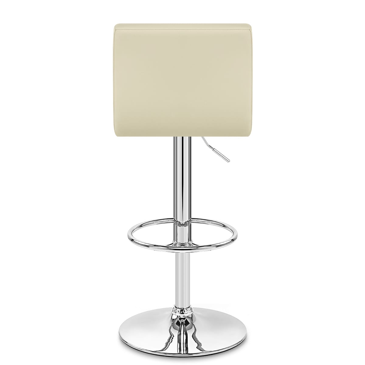 Sgabello Ecopelle Cromato - Mint Crema
