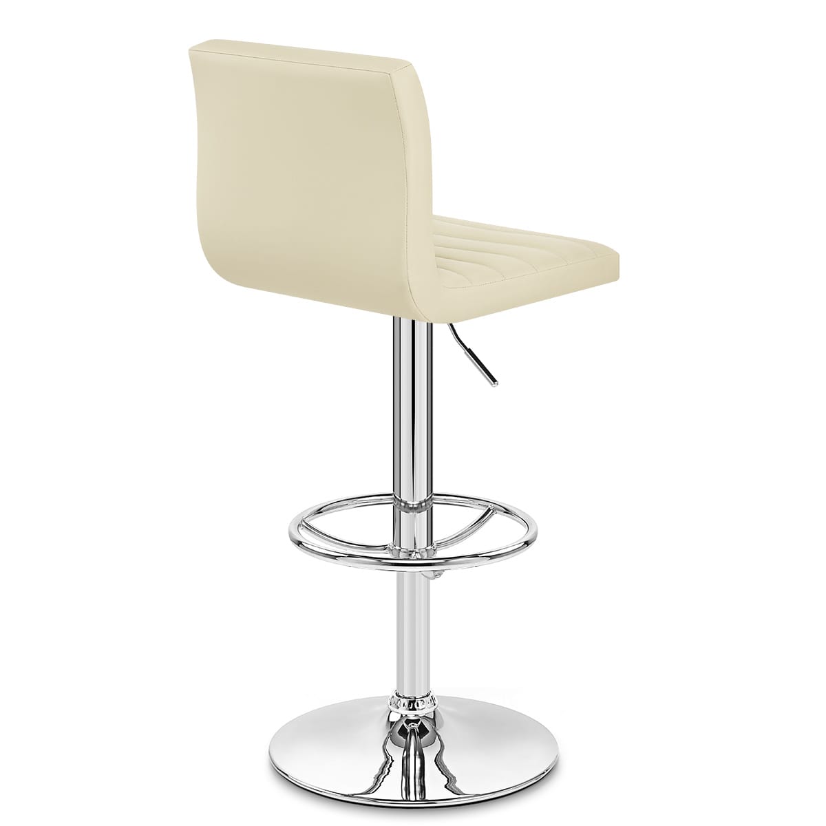 Sgabello Ecopelle Cromato - Mint Crema