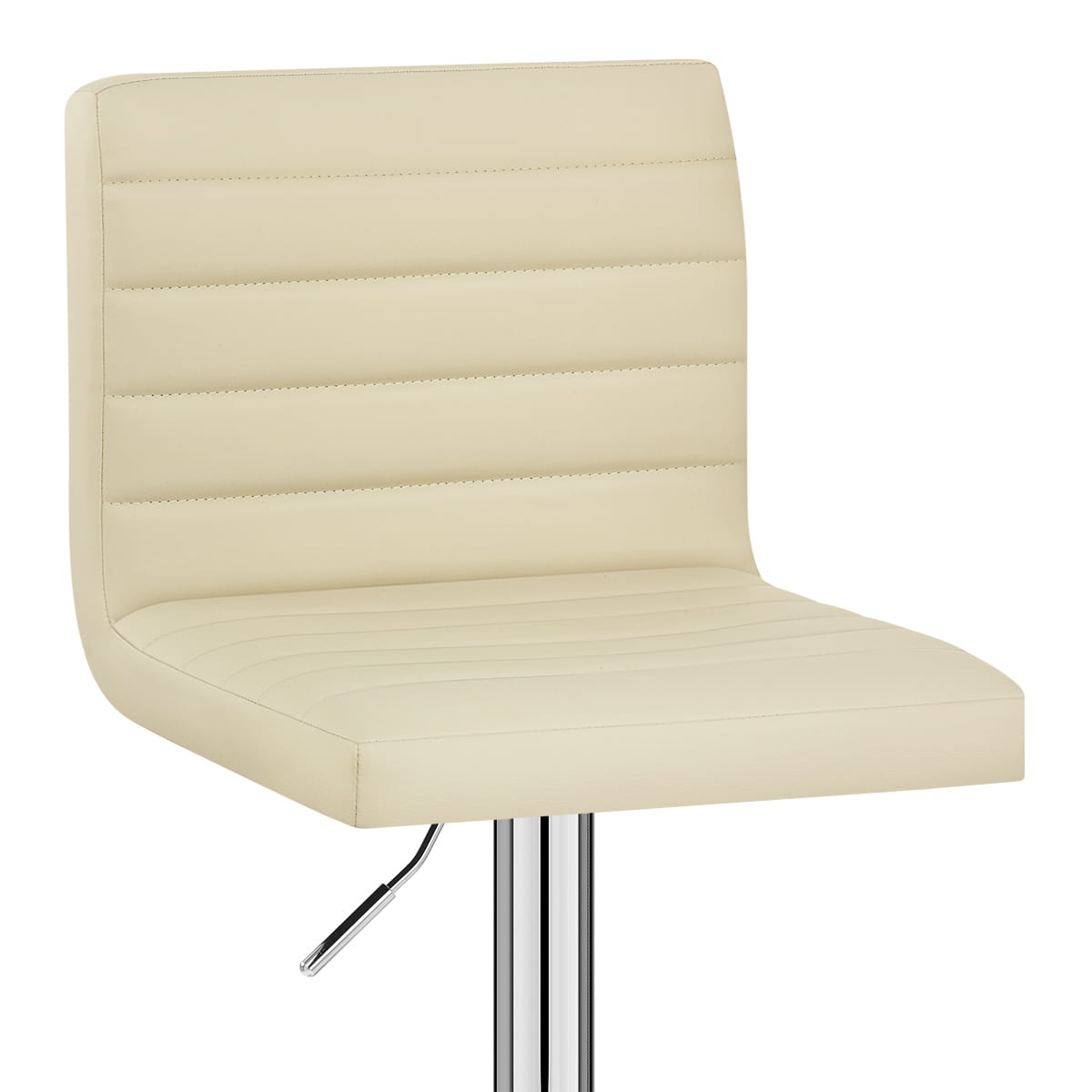 Sgabello Ecopelle Cromato - Mint Crema