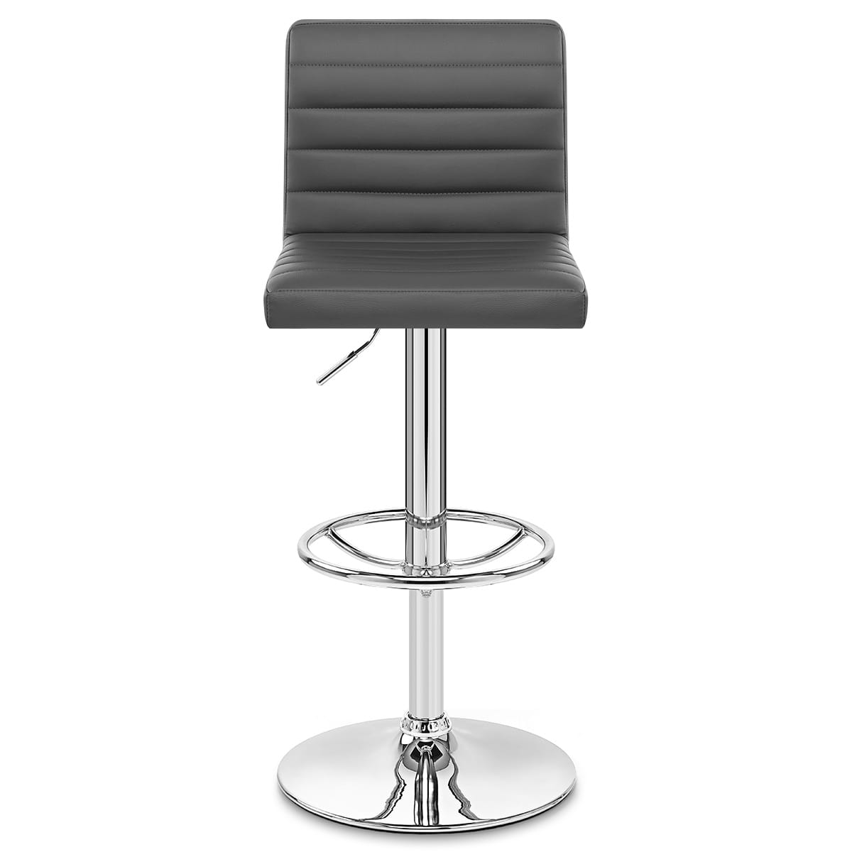 Sgabello Ecopelle Cromato - Mint Grigio