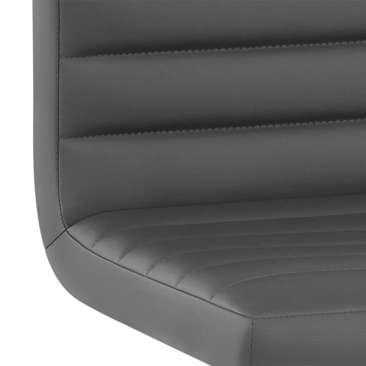Sgabello Ecopelle Cromato - Mint Grigio