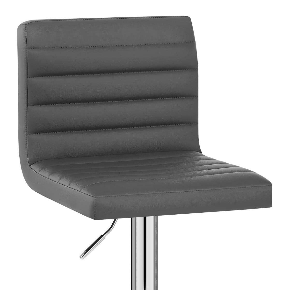 Sgabello Ecopelle Cromato - Mint Grigio