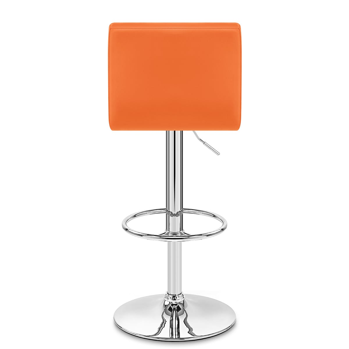 Sgabello Ecopelle Cromato - Mint Arancione