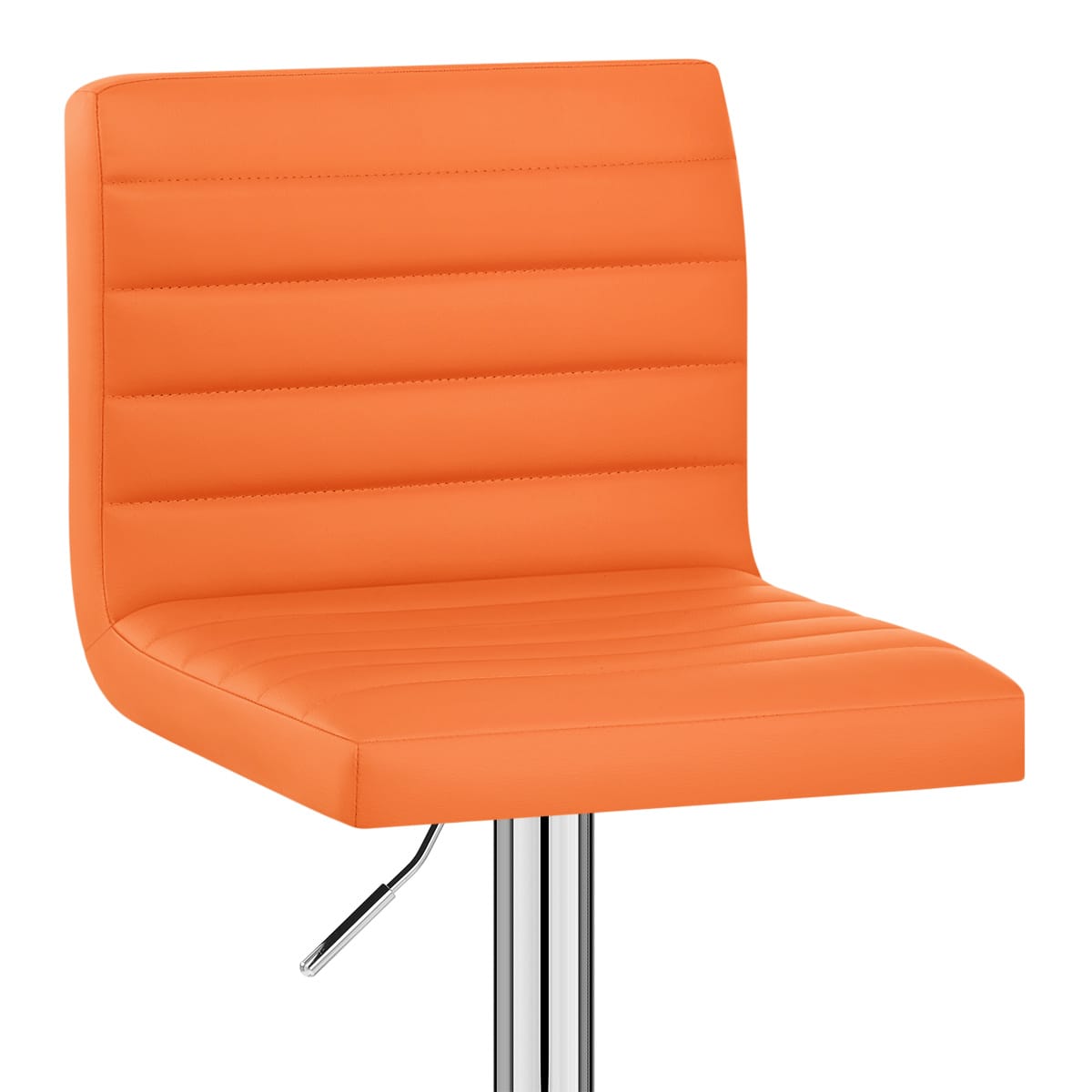 Sgabello Ecopelle Cromato - Mint Arancione