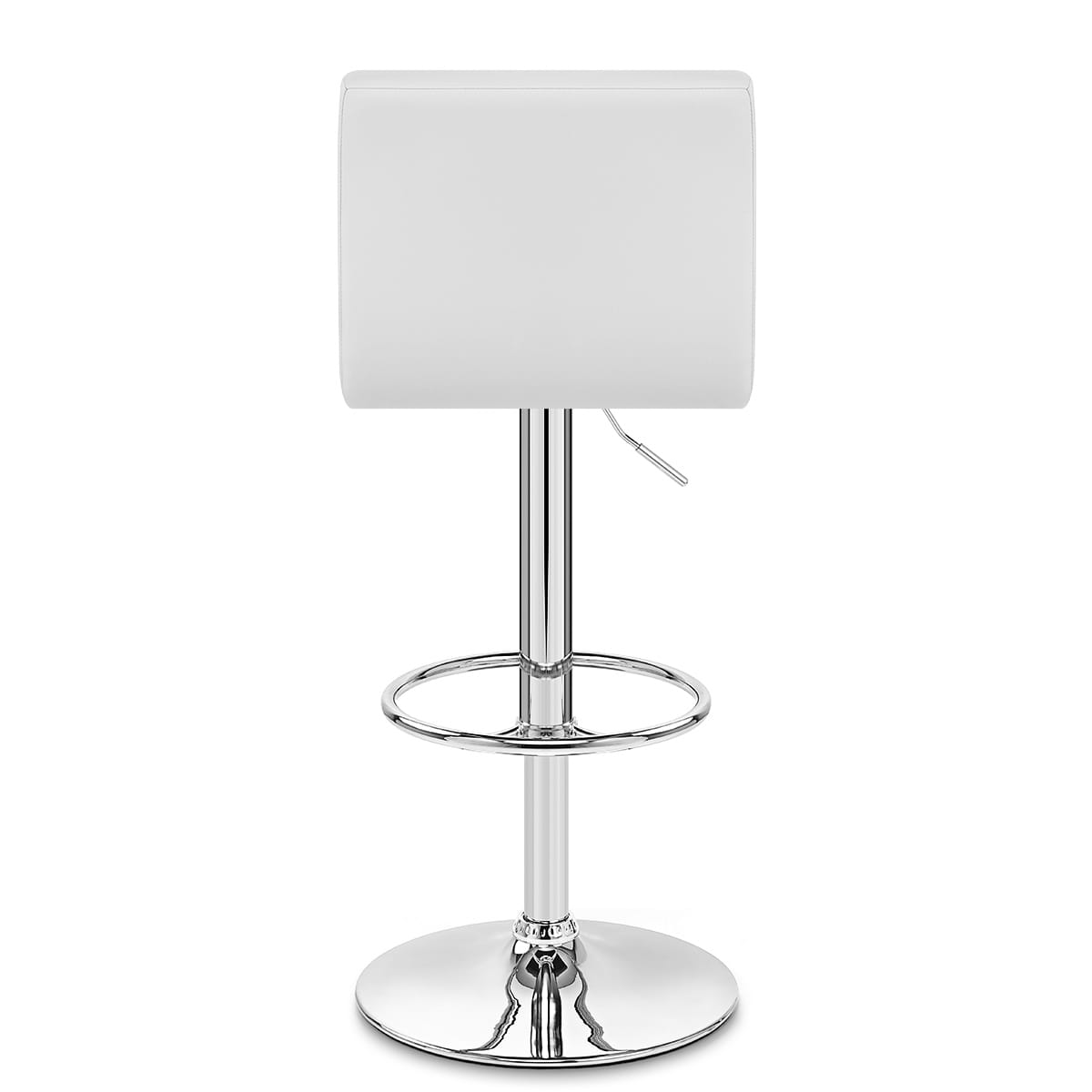 Sgabello Ecopelle Cromato - Mint Bianco