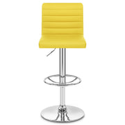 Sgabello Ecopelle Cromato - Mint Giallo