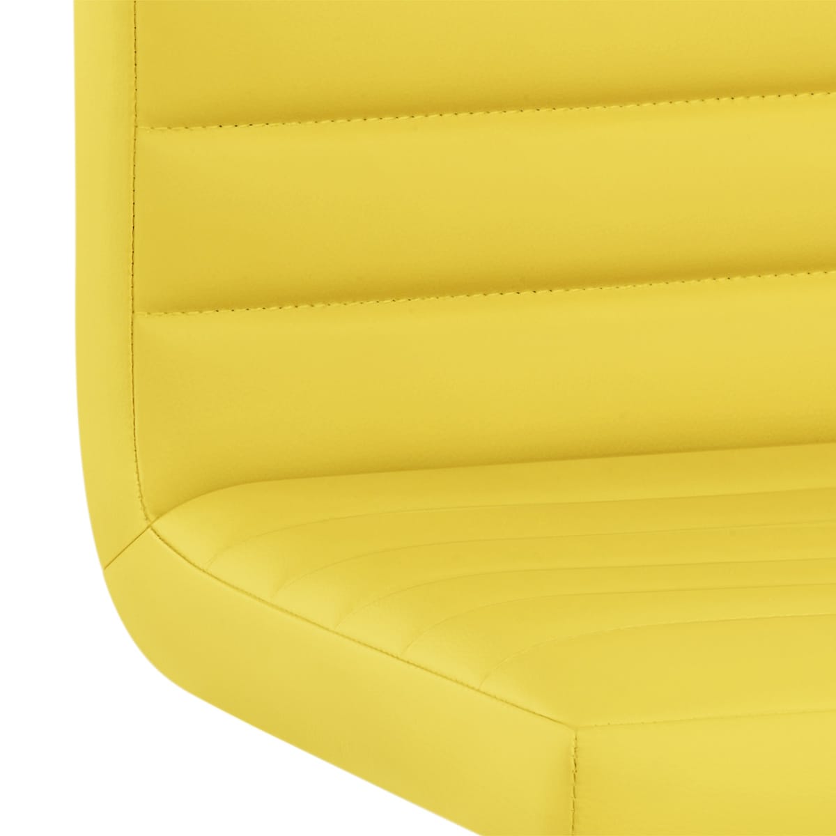 Sgabello Ecopelle Cromato - Mint Giallo