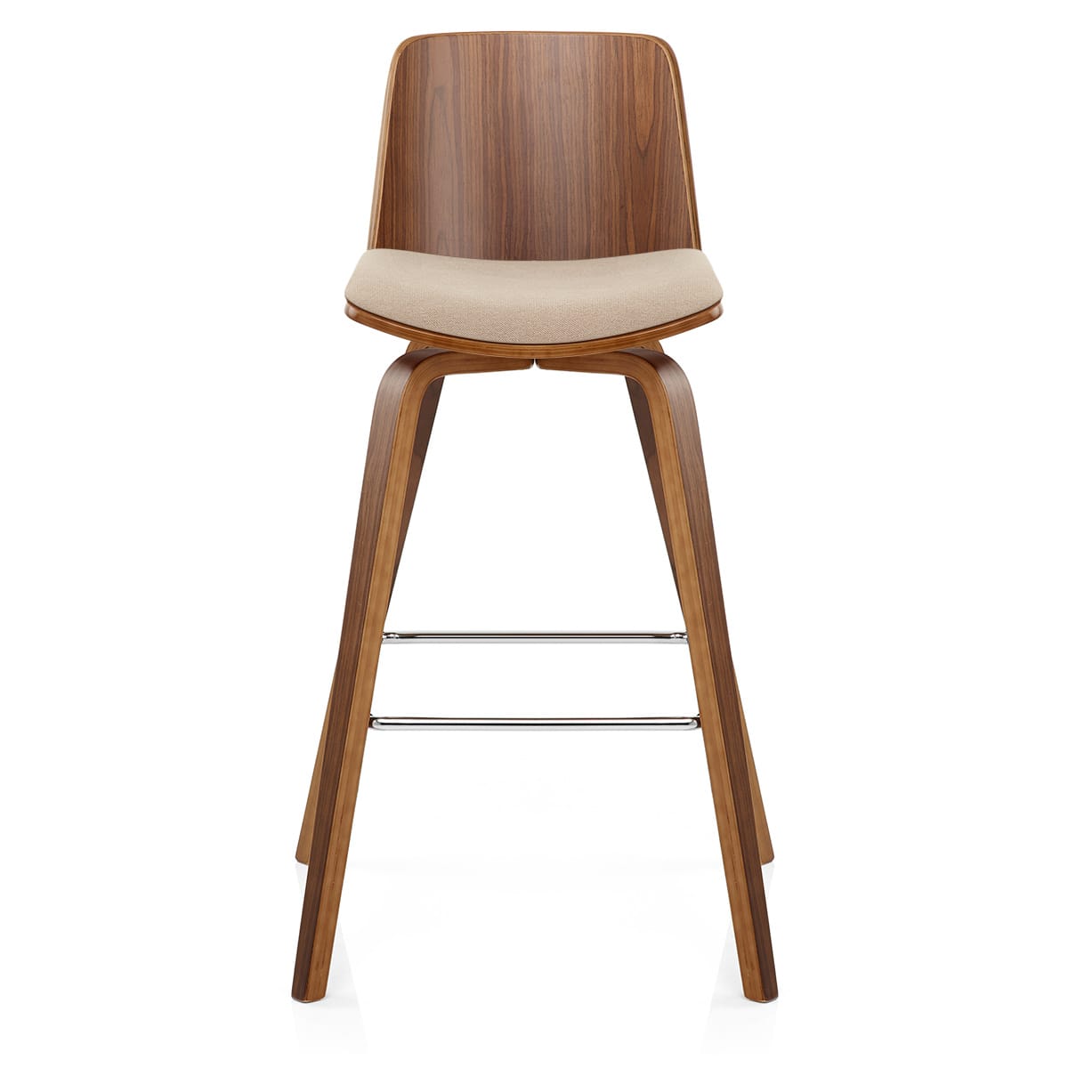 Sgabello Legno Tessuto - Mirage Crema