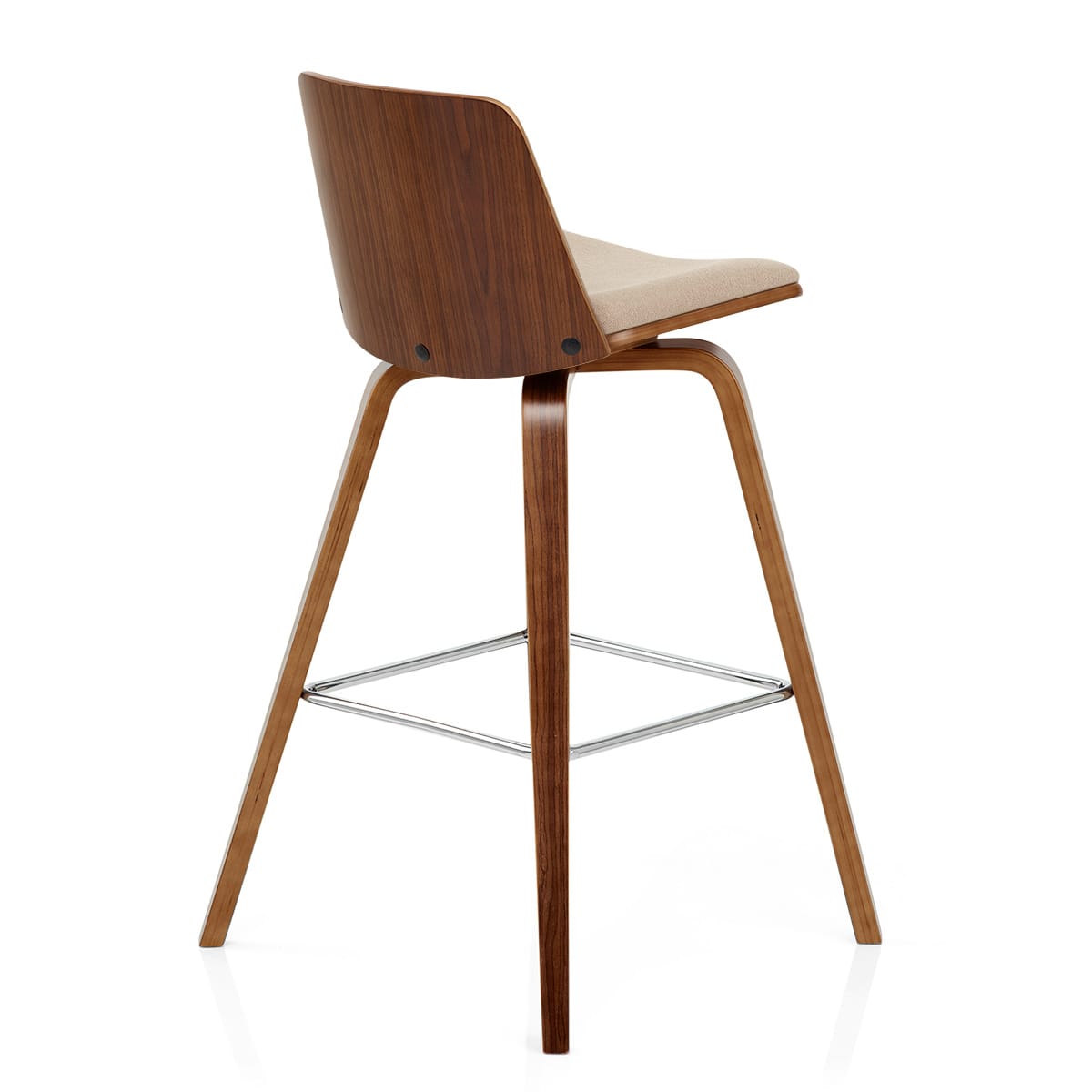 Sgabello Legno Tessuto - Mirage Crema