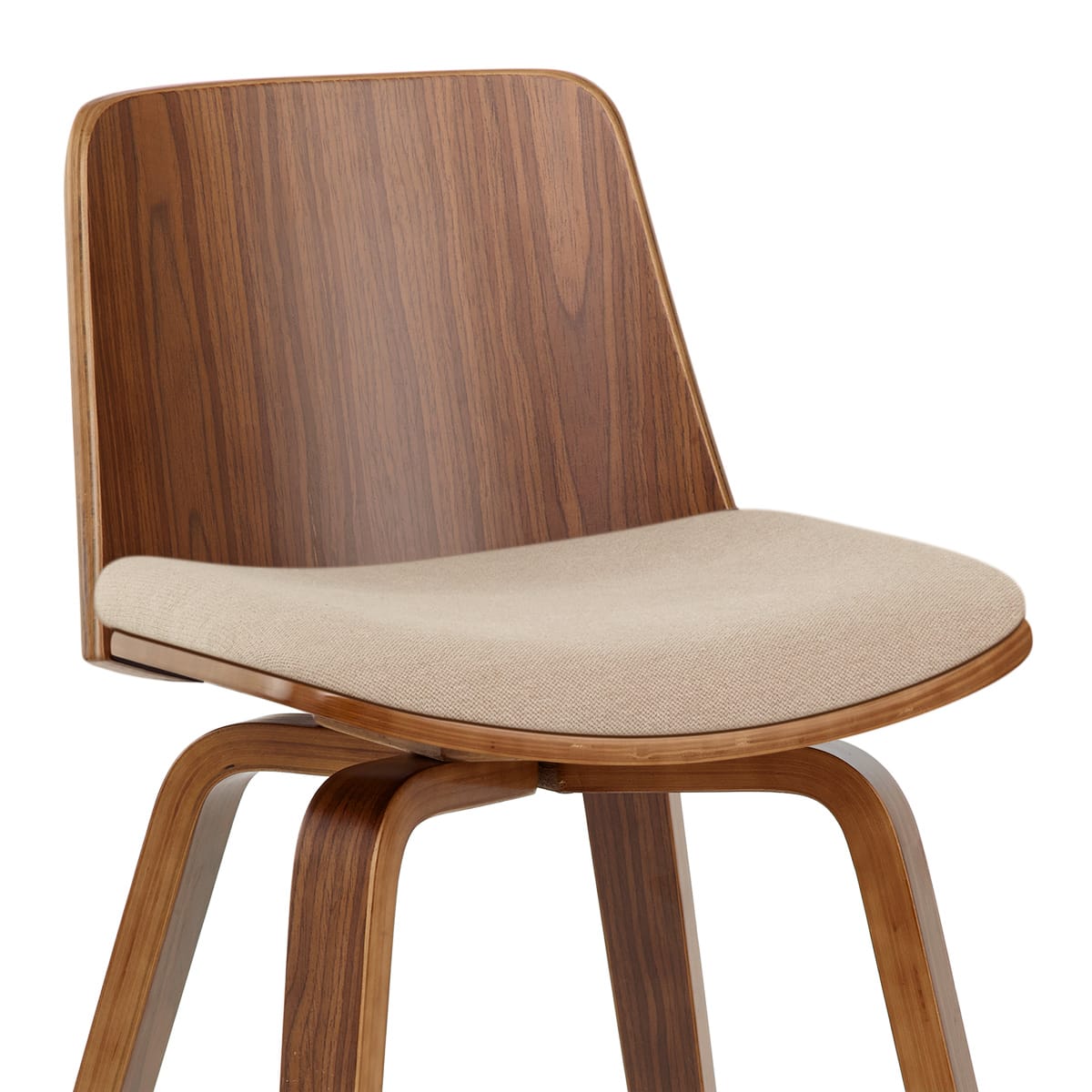 Sgabello Legno Tessuto - Mirage Crema