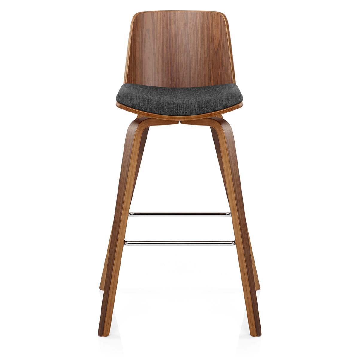 Sgabello Legno Tessuto - Mirage Grigio