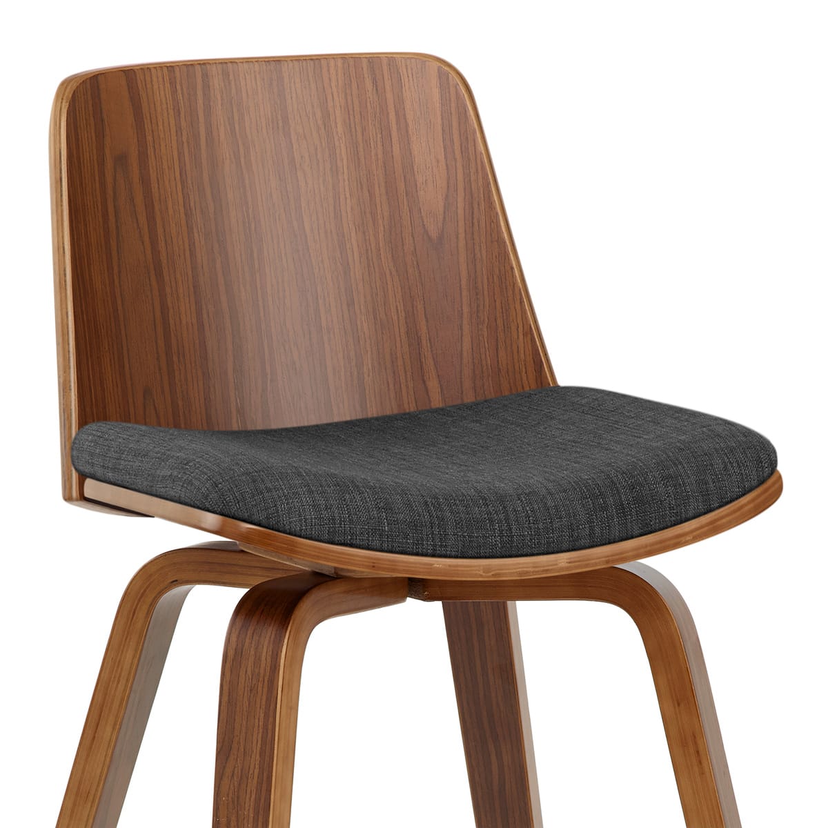 Sgabello Legno Tessuto - Mirage Grigio