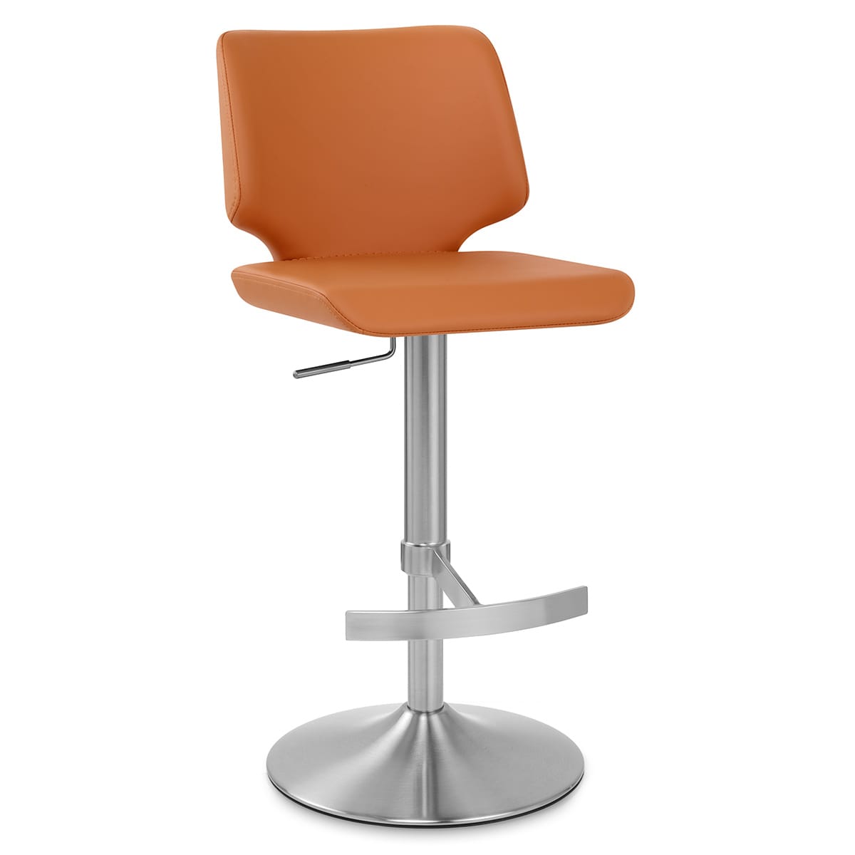 Sgabello Ecopelle Satinato - Mode Arancione