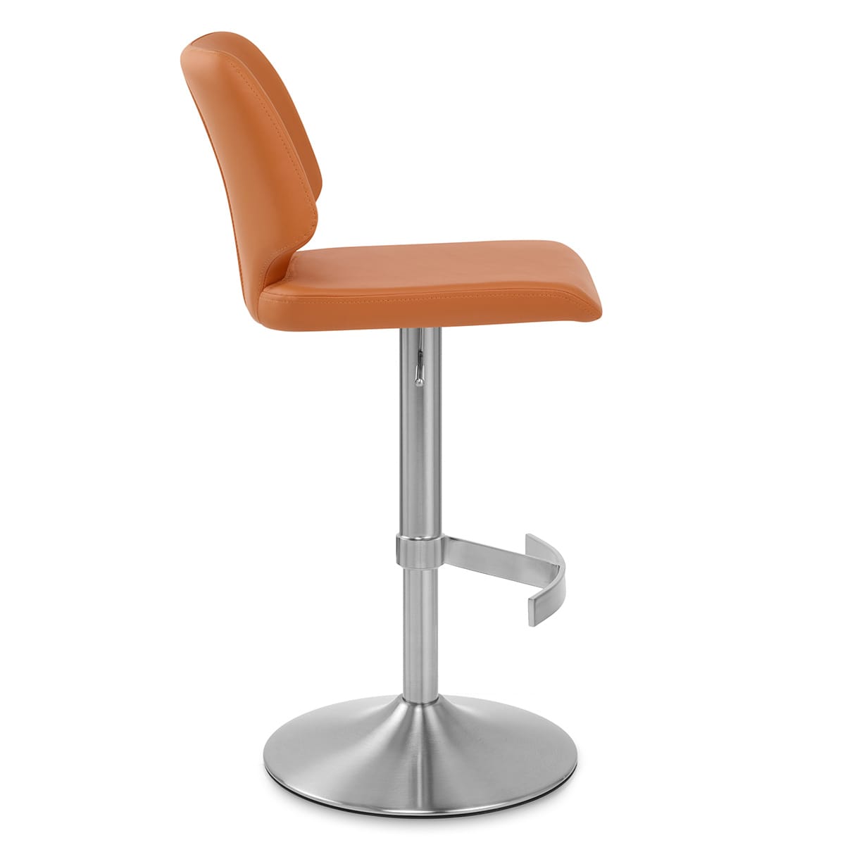 Sgabello Ecopelle Satinato - Mode Arancione