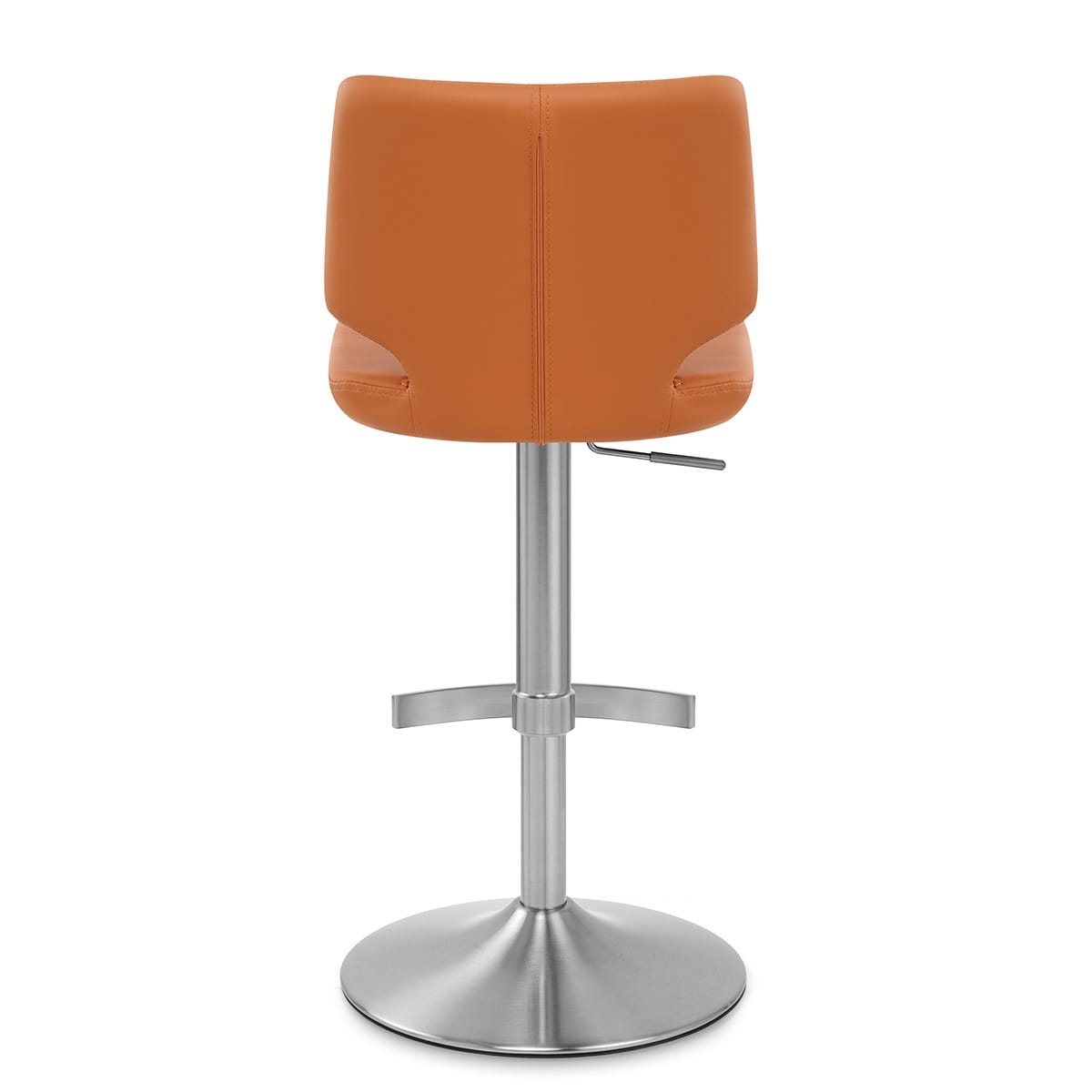 Sgabello Ecopelle Satinato - Mode Arancione