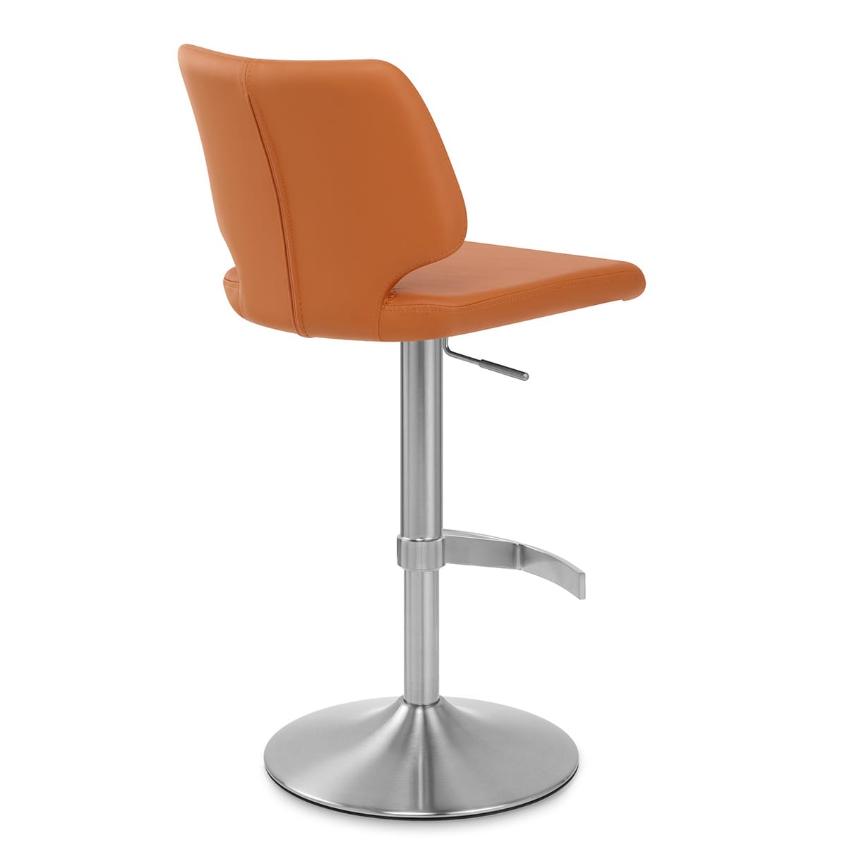 Sgabello Ecopelle Satinato - Mode Arancione