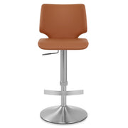 Sgabello Ecopelle Satinato - Mode Marrone