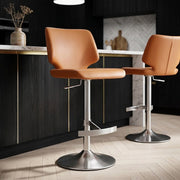 Sgabello Ecopelle Satinato - Mode Arancione