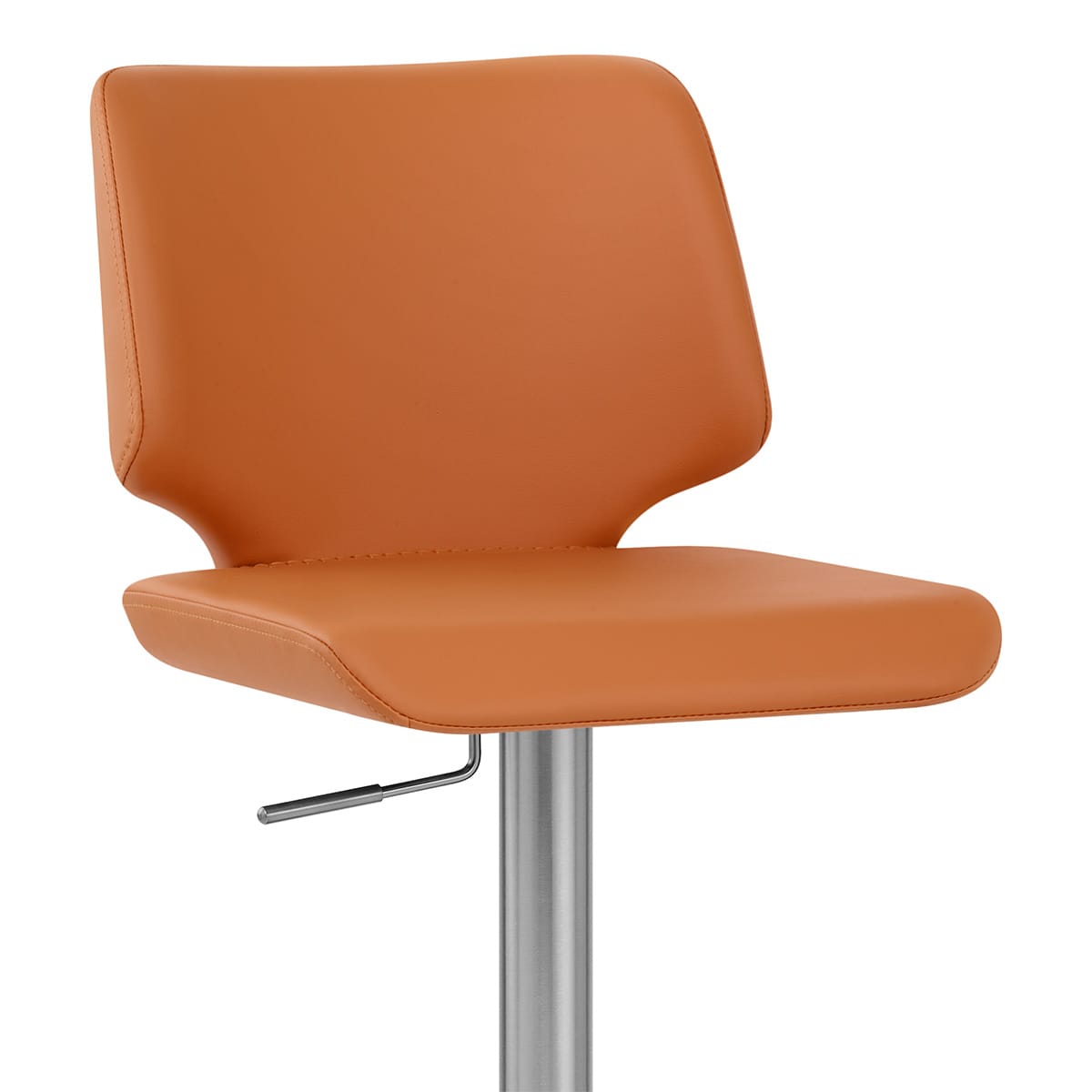 Sgabello Ecopelle Satinato - Mode Arancione