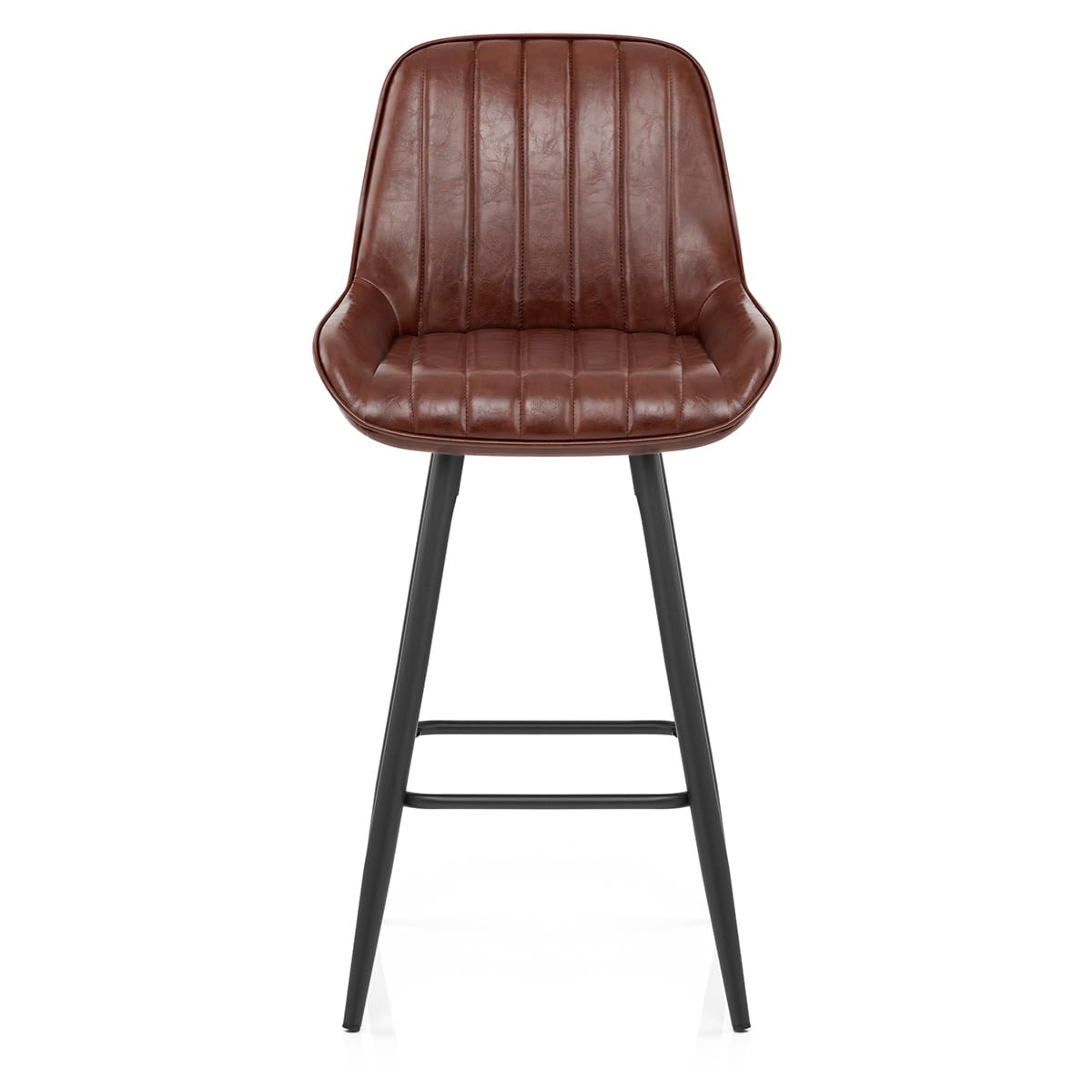 Sgabello Ecopelle Satinato - Mustang Marrone