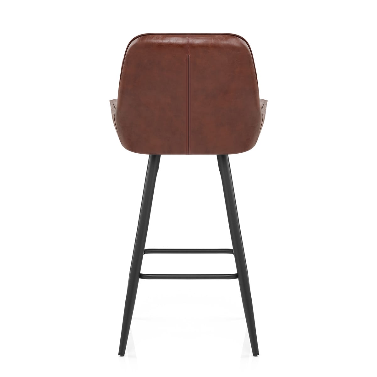 Sgabello Ecopelle Satinato - Mustang Marrone
