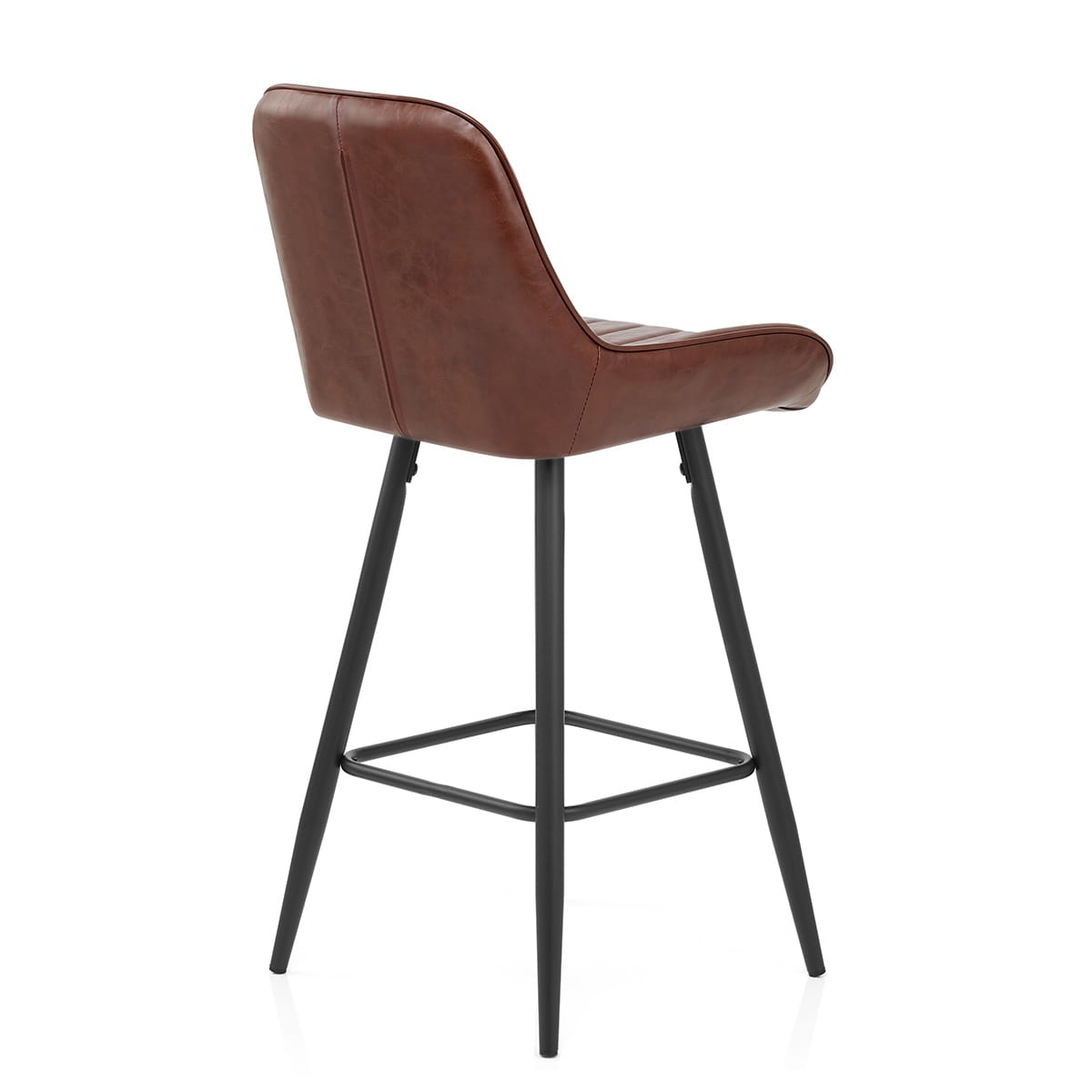 Sgabello Ecopelle Satinato - Mustang Marrone