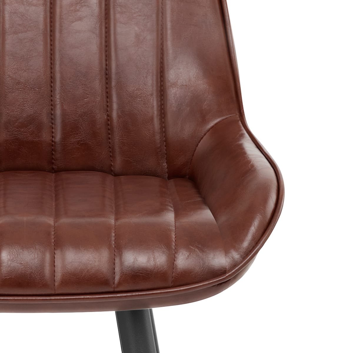 Sgabello Ecopelle Satinato - Mustang Marrone