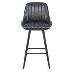 Sgabello Ecopelle Satinato - Mustang Blu Scuro