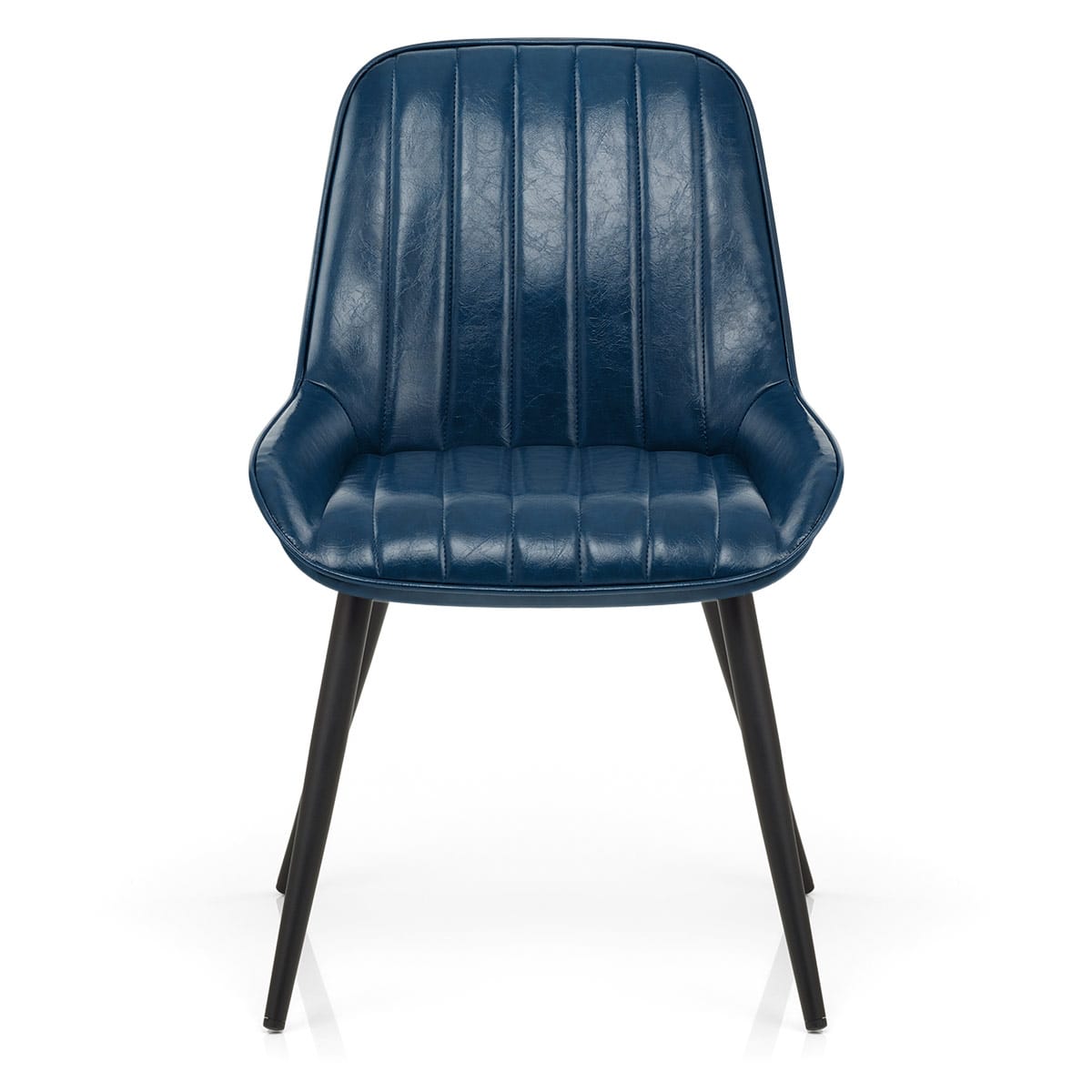 Sedia Ecopelle Satinata - Mustang Blu