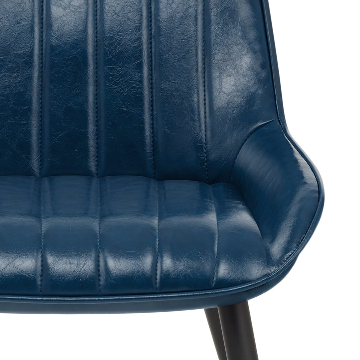 Sedia Ecopelle Satinata - Mustang Blu