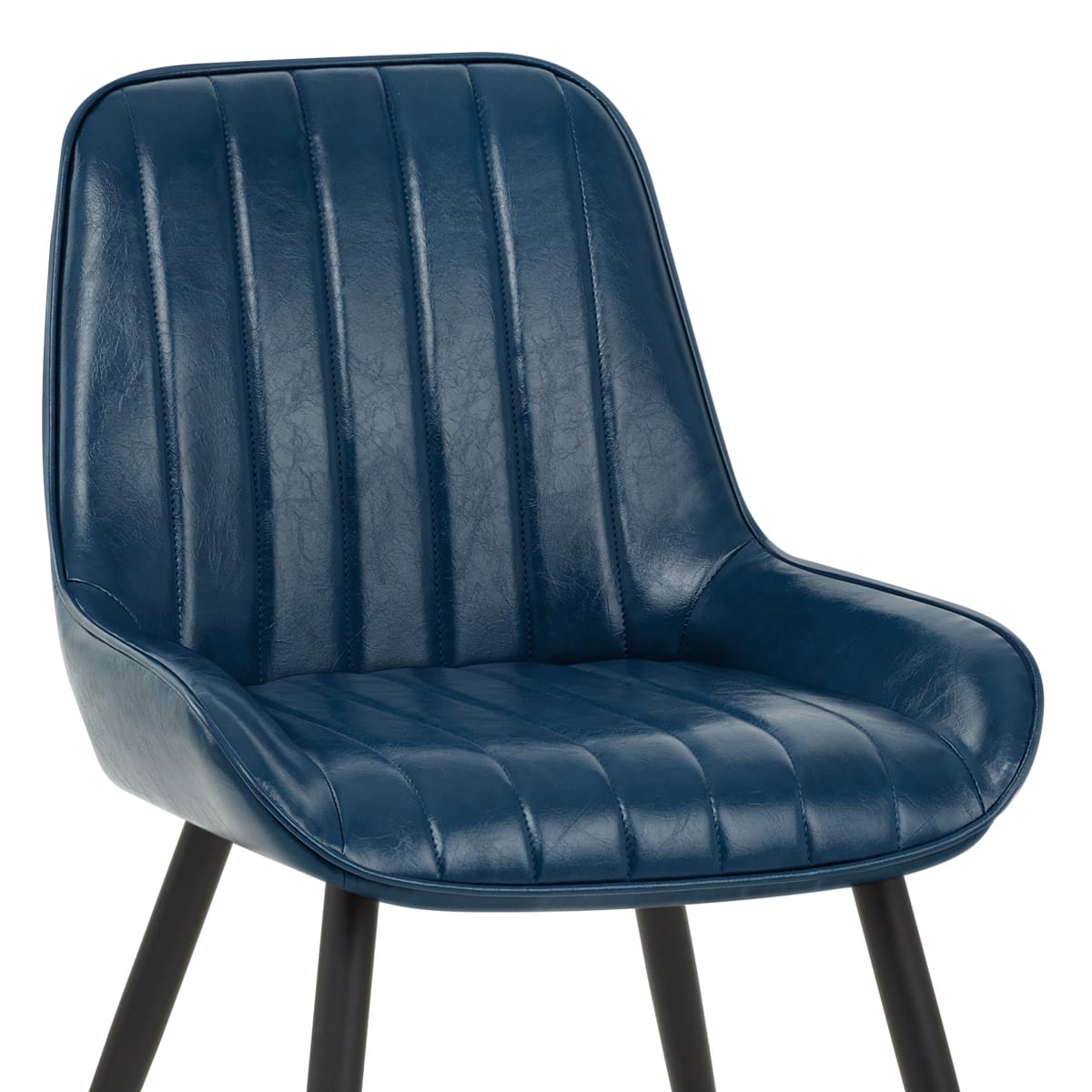 Sedia Ecopelle Satinata - Mustang Blu